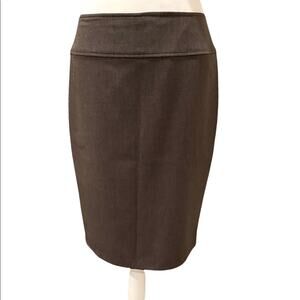 Tribella Taupe Brown Pencil‎ Skirt with Pleating Detail Size 6P